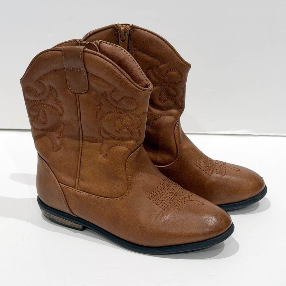 Kids Cat & Jack Memphis Zipper Western Boots Size 12